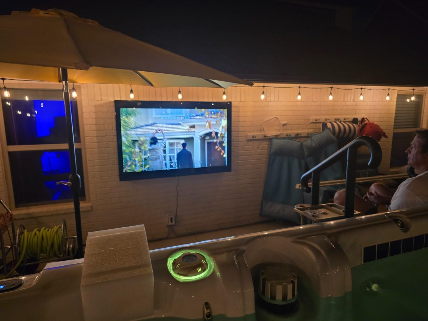 How do you protect your indoor TV outside?