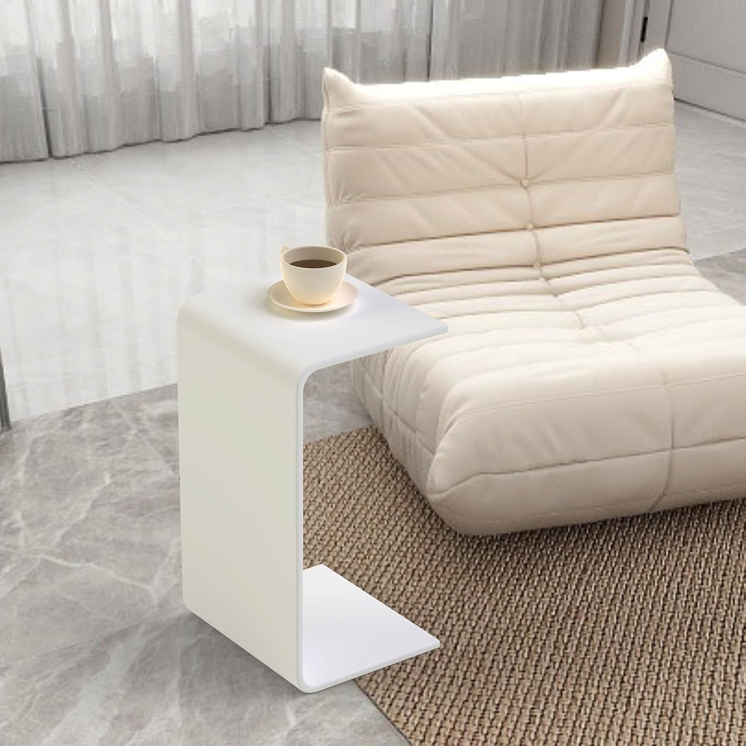 Elegant white coffee table with storage for home decor